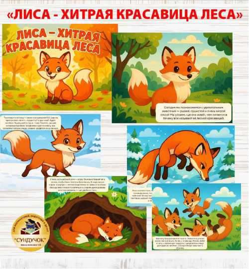 Презентация "ЛИСА - ХИТРАЯ КРАСАВИЦА ЛЕСА"