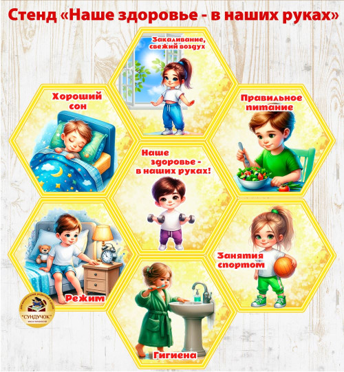 Стенд для оформления "Наше здоровье - в наших руках!"